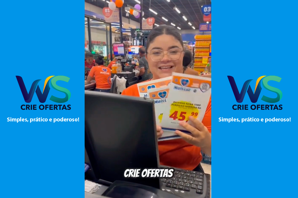 Super Luz Supermercado usa e aprova o WS Crie Ofertas