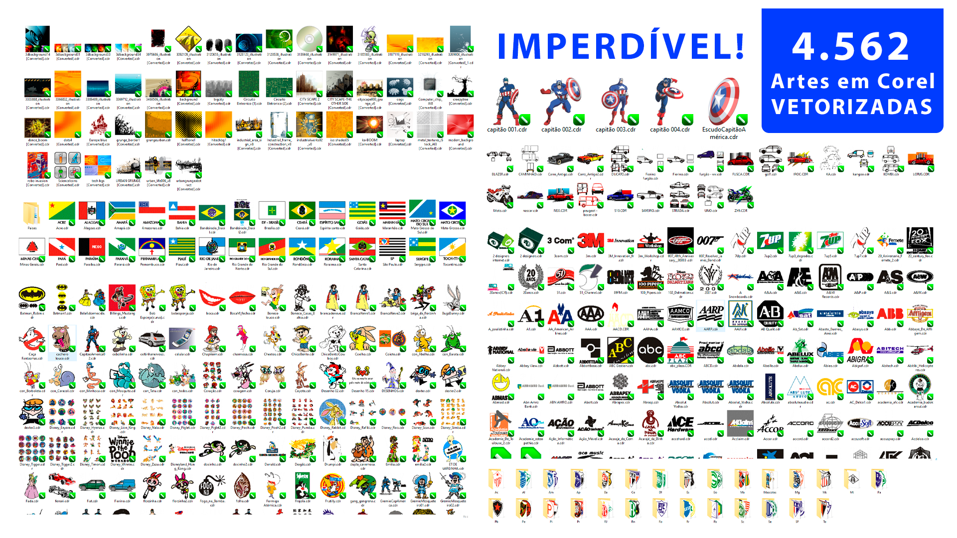 Mais de 4560 artes em Corel Draw